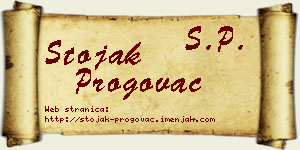 Stojak Progovac vizit kartica